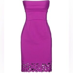 Strapless tube dress with embroidery